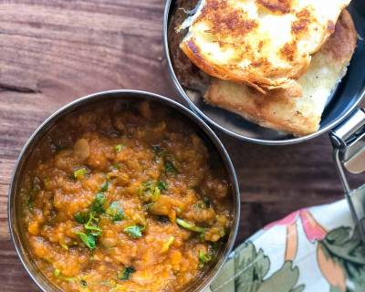 Office & Kids Lunch Box - Pav Bhaji Recipe & Curd Rice