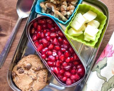 Kids Lunch Box Recipes: Walnuts, Cheese, Pomegranate & Cookies