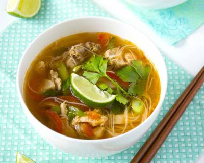 Thai Chicken Noodle Soup With Veggies Recipe