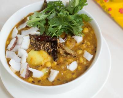 Odiya Style Chana Dal With Potato & Pumpkin Curry Recipe