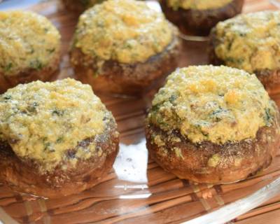 Four Cheese and Spinach Stuffed Mushrooms Recipe