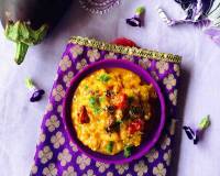 Vankaya Pulusu Pachadi Recipe (Brinjal Stew Chutney)