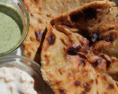 Stuffed Masala Aloo Naan Recipe Made Without Oven