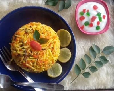 गाजर निम्बू चावल रेसिपी - Carrot Lemon Rice Recipe
