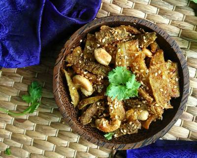 Kaju Karela Recipe - Bitter Gourd And Cashew Nuts Stir Fry