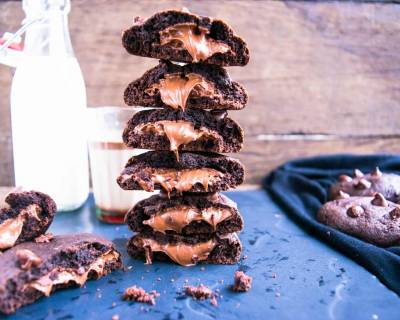 Chocolate Nutella Lava Cookies Recipe