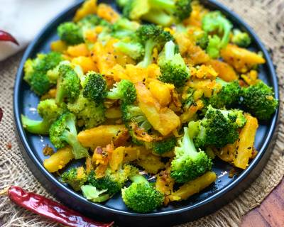 Sweet Potato And Broccoli Sabzi Recipe 