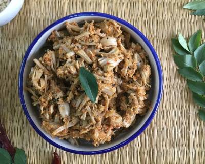 Konkani Style Kadgi Chakko Recipe - Raw Jackfruit With Coconut