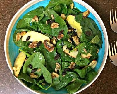 Spinach, Apple and Walnut Salad Recipe