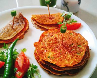 Khatta Meetha Pudla Recipe - Gujarati Style Sweet & Savoury Pancake