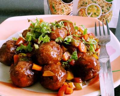Chinese Vegetable Dry Manchurian Balls Recipe (No Onion No Garlic)