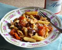 Eggplant Caponata Penne Pasta Recipe