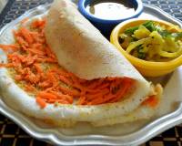 Carrot Podi Dosa Recipe