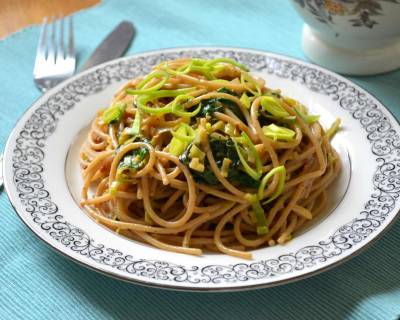 Thai Style Noodles Recipe With Spinach | Made Using Millet Noodles