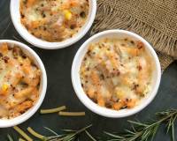 Cheesy Baked Ziti Pasta Recipe with Roasted Mushroom & Corn 