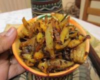 Baked Chinese Potato Recipe (Koorka Mezhukuperatti)