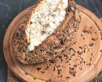 Creamy Herb Roasted Potato Soup In a Bread Bowl Recipe 