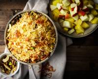 Kashmiri Pulao Recipe - Pulao Spiced With Saffron, Whole Spices & Nuts