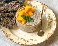 Chia Seed Pudding Recipe With Coconut Milk And Fresh Mangoes 