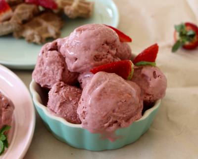 Dairyfree Balsamic Strawberry Ice-cream Recipe