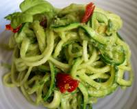 Zoodles In Creamy Basil Pesto Recipe