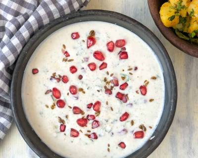 Mint And Pomegranate Raita Recipe