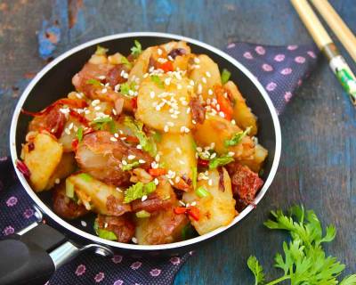 Potato and Red Beans Hunan Stir Fry Recipe 