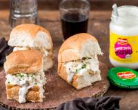 Chicken And Egg Slider Recipe With Cheesy Garlic Mayo