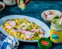 Corn Salad With Radishes, Jalapeño And Lime In Mint Mayo Recipe