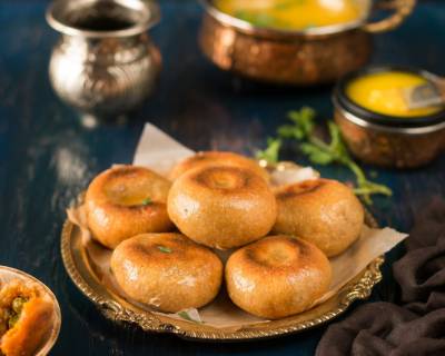 Baked Whole Wheat Masala Baati Recipe (Healthy Rajasthani Spiced Wheat Dumplings)