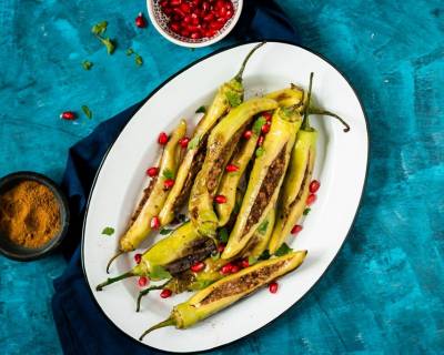 Kashmiri Style Bharit Marchavangun Recipe-Stuffed Chillies 