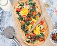 Egg And Spinach Breakfast Pizza Recipe