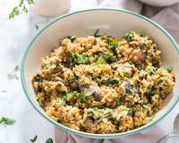 Mushroom Methi Brown Rice Recipe