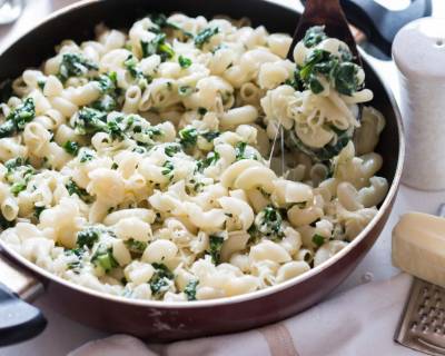 One Pot Spinach Macaroni Pasta Recipe