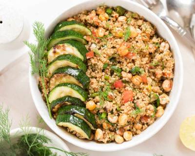 Quinoa With Grilled Zucchini & Chickpea Recipe