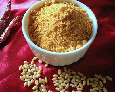 Godhi Chutney Podi Recipe (Wheat Germ South Indian Spice Powder)