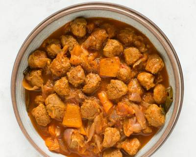 Soya Chunks Pepper Curry Recipe