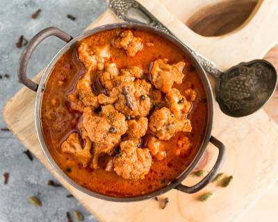 Kashmiri Phool Rogan Josh Recipe - Cauliflower in Red Curry
