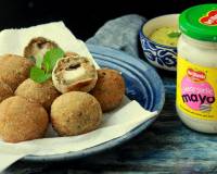 Sweet Potato Balls Recipe Stuffed With Cheesy Garlic Mayo Recipe