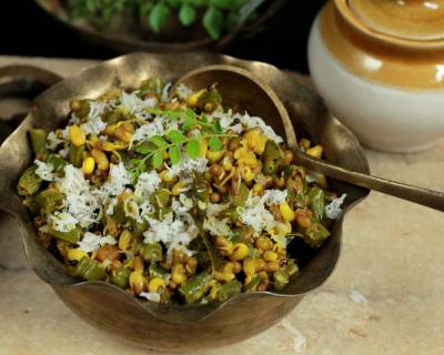 बीन्स और मटकी भाजी रेसिपी - Beans And Matki Bhaji Recipe