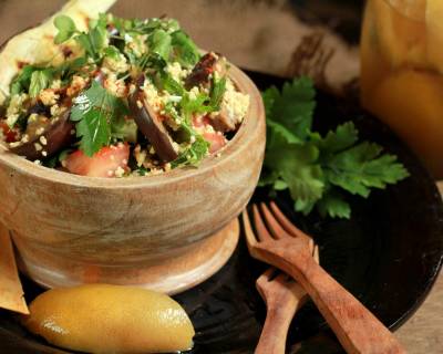 Chargrilled Eggplant Tabbouleh Recipe