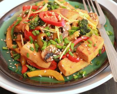 Chilli Ginger Vegetable Tofu Stir Fry Recipe