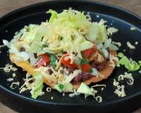 Refried Beans and Mushroom Tostada Recipe 