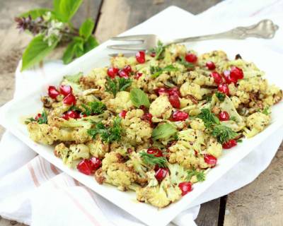 रोस्टेड गोभी रेसिपी - Roasted Cauliflower (Recipe In Hindi)