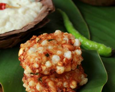 Sabudana Vada Recipe - Deep Fried Sago Patties/Cutlets