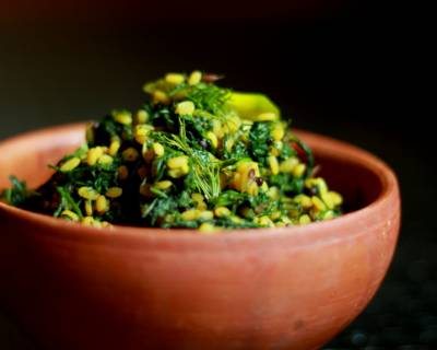 Shepuchi Bhaji Recipe (Stir Fried Maharashtrian Suva/Dill Greens)