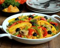 Vegetable Paella Recipe (Spanish Style Vegetable Rice)