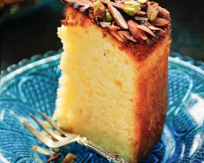 Parsi Mawa Cake Recipe (Tea Time Cake Flavored with Cardamom & Pistachios)