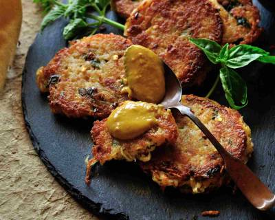 Potato Basil Fritters Recipe