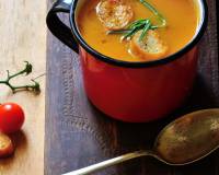 रोस्टेड चेरी टमाटर सूप रेसिपी - Roasted Cherry Tomato Soup Recipe